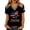 Black, variant on America 250 Tshirt for Women Short Sleeve Patriotic 250 Anniversary Tops V Neck USA Flag Elements Independence Day Shirt White M