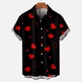 thumbnail image 2 of IROINNID Men's Valentine's Day Casual Short Sleeve Lovely Printed Blouse With Pocket, 2 of 6
