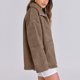 thumbnail image 4 of Abrigos y chaquetas casuales de manga larga sin capucha para mujer, abrigos de imitación de invierno lisos, chaqueta de polar con bolsillos de solapa y manga larga, abrigo informal de moda para mujer, 4 of 8