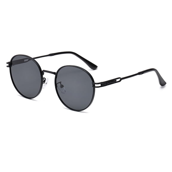 Vintage Round Fashionable Metal Sun Protection Sunglasses