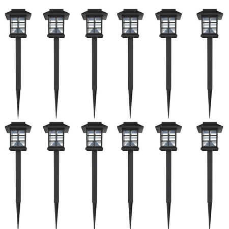 

Outdoor Solar Lamp LED Light Set 12 pcs with Spike 3.4 x3.4 x15 Home Furniture
