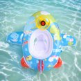 thumbnail image 4 of Flotadores de piscina lindos del anillo de natación inflable del bebé con el volante para los niños pequeños, 4 of 6