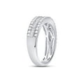 thumbnail image 3 of Diamond Queen 14kt White Gold Womens Baguette Diamond Fashion Anniversary Ring 1 Cttw, 3 of 4