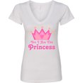 thumbnail image 3 of Inktastic Yes I Am the Princess Crown Women's V-Neck T-Shirt, 3 of 5