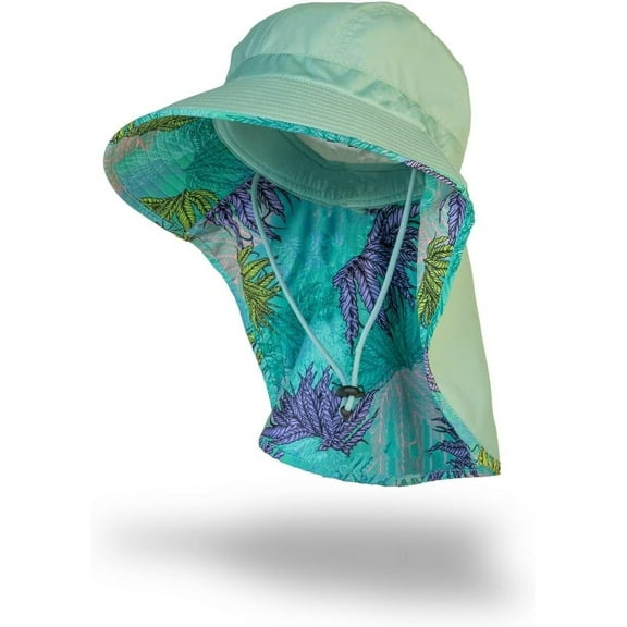 Farmers Defense Mesh Sun Hat Unisex Bucket - UV Protection, Adjustable Strap - Sea Weed — Residential Use, Standard Application