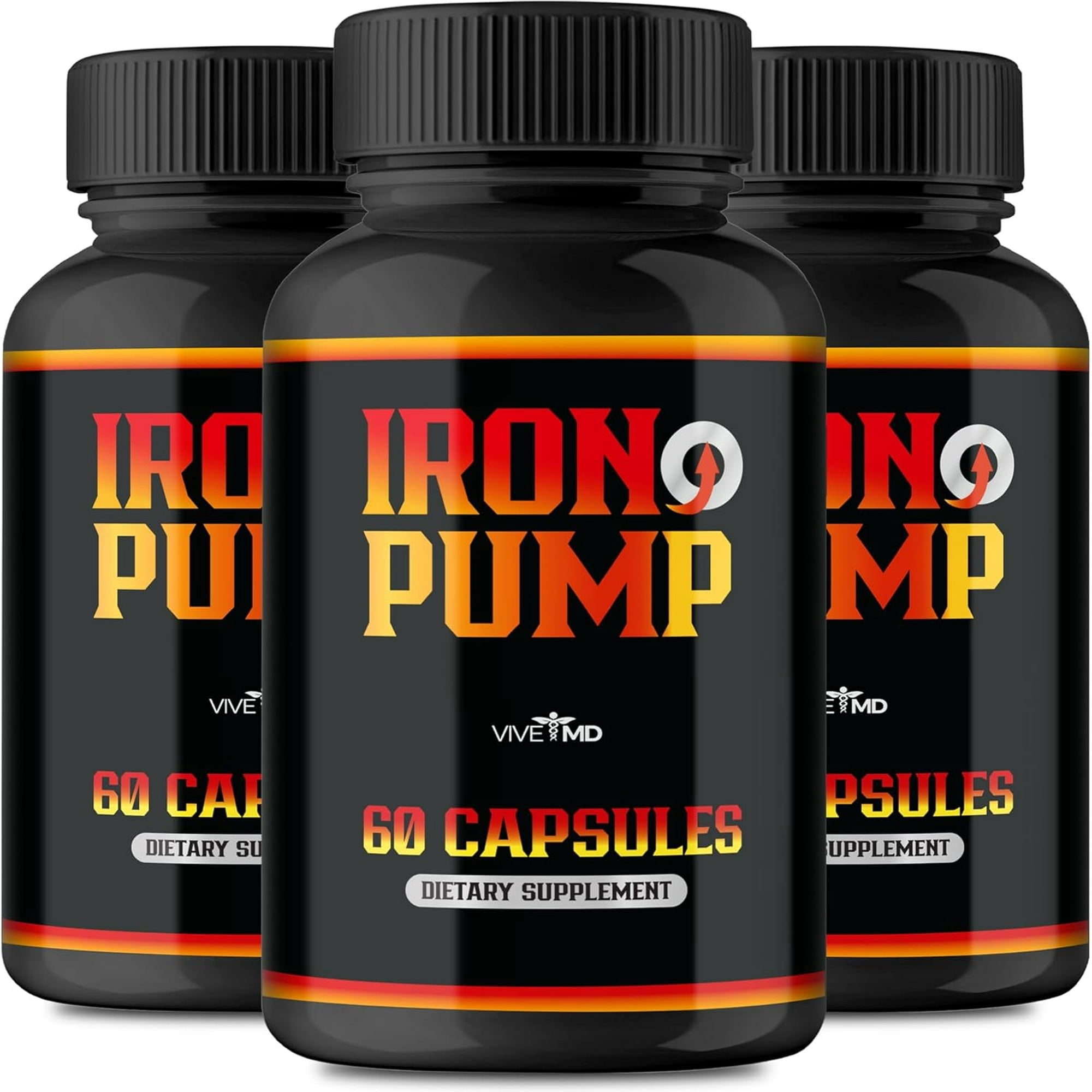 Iron Pump for Men Capsules Official Formula, Iron Pump Ed Pills Advanced Formula (3 Pack)