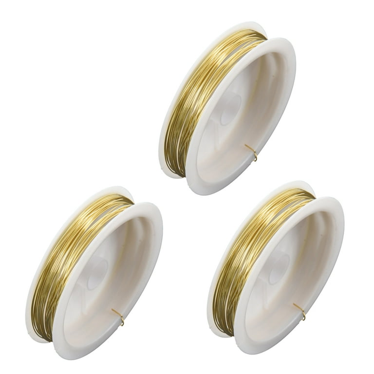Coloured Brass Wire Gold 9m x 0.5mm