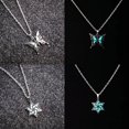thumbnail image 4 of Collar de acero inoxidable que brilla en la oscuridad para hombres, collares Punk, mariposa luminosa, colgante de corazón, joyería de fiesta, regalo para mujeres, 4 of 4
