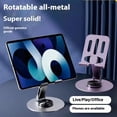 thumbnail image 4 of Phone Stand for Desk, Fully Adjustable Rotating Cell Phone Holder, Foldable Desktop Cradle Dock for Phone, Pad, Tablet - Portable Phone Holder Suitable for All Smartphones, Gray, 4 of 4