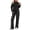 Black, variant on Daiosportswear Women'S Tracksuit Round Neck Long Sleeve Sweatshirt with High Waist White lines for embellishment,2 piece sets for women Black M(M)