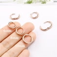 thumbnail image 2 of TINGN 10mm Surgical Steel Hoop Earrings Rose Gold Small Huggie Earrings for Women Sensitive Ears, 2 of 5