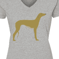 thumbnail image 4 of Inktastic Greyhound Women's V-Neck T-Shirt, 4 of 5