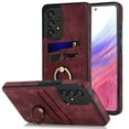 thumbnail image 1 of Nalacover for Samsung Galaxy A53 5G Wallet Case, Premium PU Leather Soft TPU Anti-Drop Card Slots with 360 Finger Ring Holder Kickstand Back Phone Cover For Samsung Galaxy A53 5G, Winered, 1 of 8