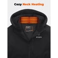 thumbnail image 2 of ororo Women's 4-Zone Heated Jacket with Battery and Detachable Hood, for Hiking Skiing Camping (Black, M), 2 of 11