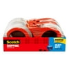 Scotch Heavy Duty Shipping Packaging Tape, 1.88 in x 54.6 yd, 4/Pack with Dispensers