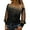 Black, variant on LEAVINGSUO Women's Fashion Long Sleeve Women's Pullover Long Sleeve Mesh Splicing Rounder Neck Tops