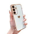 thumbnail image 6 of Kryonix for Samsung Galaxy S21 FECase for Women Girl Cute Love-Heart Luxury Bling Soft Cover Full Camera Protection Silicone Shockproof Phone Case,Purple/Blue/Pink/Gold, 6 of 9