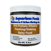 Aquatic Foods Inc. 55% Protein Vitamin Rich Floating/Sinking Baby, Fry Food for Newly Hatched Koi & Pond Fish, Tetras, Guppies, All Community Tropical Fish…11.4oz Med Round Jar