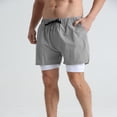 thumbnail image 6 of LYMAYTER Men's Layered Workout Shorts 2-in-1 Quick Dry Training Athletic Breathable Shorts for S-3XL, 6 of 9