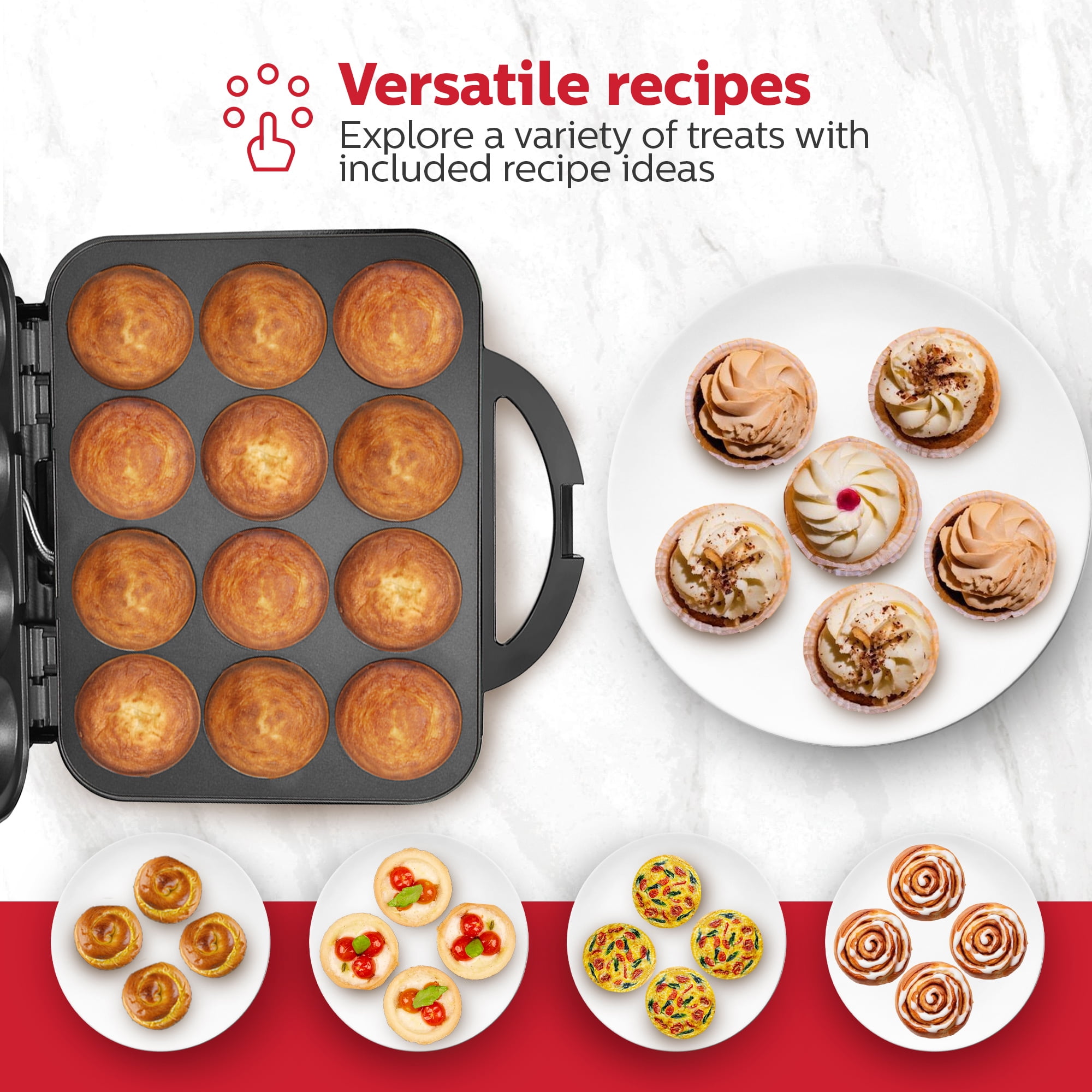 PetriStor Mini-Muffin-Backform – Für 7 Offene Mini-Törtchen, Aluminium, Für Elektro-/Gasherd