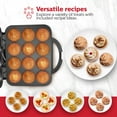 thumbnail image 5 of Holstein Housewares  Non-Stick Full Size Cupcake Maker, Black - Makes 12 Cupcakes, Muffins, Cinnamon Buns, and more for Birthdays, Holidays, Bake Sales or Special Occasions, 1200W, 5 of 8