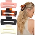 thumbnail image 3 of Para el pelo, pinzas para el pelo mate de para cabello fino y grueso, pinzas para mujeres y niñas, pinzas cuadradas para el pelo rectangulares, pinzas de garra EOTVIA 1, 3 of 7