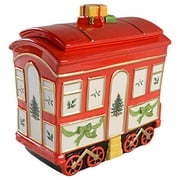 Spode Christmas Tree 2Pc Train Car with Lid (8.5")- Ceramic