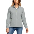 thumbnail image 7 of Lmueinov Plus Size Women's Lightweight Rain Jacket Waterproof Windbreaker Rainjacket for Women Stand Collar Full Zip Outdoor Jacket with Zip Pockets, 7 of 7