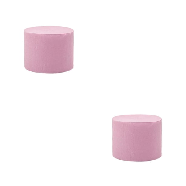 Kearding Serpentinas de papel crepé Guirnalda de colores plisada Fotografía Pastel Arreglo de fiesta Suministros Cinta Luz de boda Rosa claro 2Conjunto