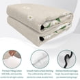 thumbnail image 4 of Full Quilt Set 78''x90'', Spring Floral Lightweight Summer Bedspread Coverlet Set with 2 Pillow Shams, White Daisy Farmhouse Linen Texture Breathable All Season Quilt Bedding for Bedroom/Guest Room, 4 of 9