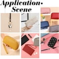 thumbnail image 4 of 3 Colors Genuine Leather Wristlet Strap 5.5 Inch Leather Keychain Wrist Strap Purse Wrist Lanyard Replacement Keychain Hand Strap with Alloy Clasp, 4 of 5