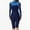 Navy, variant on WAYUTE One Piece Swimsuit Women Long Sleeve Full Body Wetsuit for Surfing Diving and Snorkeling Upf50+ Sun Stretch Front Zipper