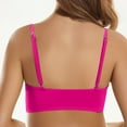 thumbnail image 4 of VNKIDY Womens Thin Spaghetti Strap Front Twist Solid Color V Neck Bikini Top Summer Seaside Regular Fit Quick Dry Swim Bath Tops For Ladies Hot Pink M, 4 of 5