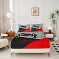 thumbnail image 2 of Erosebridal Gamer Bed Sheets Set And Gaming Bedding Set Video Game Controller Fitted Sheets 3Pcs Sheets Includes 1 Fitted Sheet & 1 Flat Sheet With 1 Pillowcase Red Black (Twin), 2 of 5