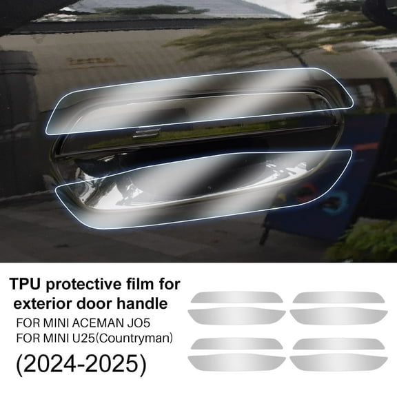8pcs TPU for MINI U25 J05 Cooper Countryman Aceman 2024 2025 Door Bowl Handle Anti-scratch Sticker Clear Protection Sticker Film