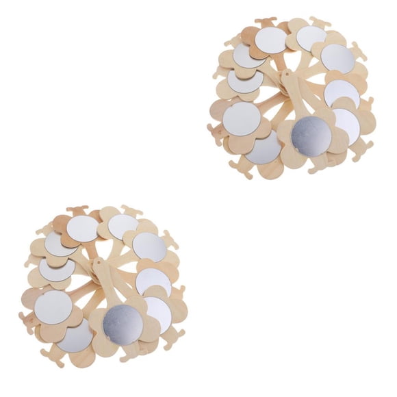 Espejo de mano sin terminar Billuyoard forma de libélula 10 piezas 13.5x8 cm