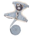 thumbnail image 1 of Pet Vest Traction Rope Colour Cartoon Bear Chest Strap Dog Chain Walking The Dog Rope Small Medium Sized Dogs Cat Accessories Blue-M, 1 of 9