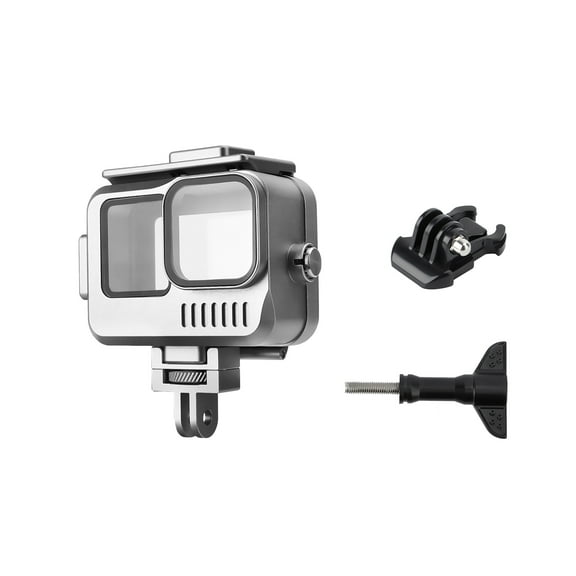 Aluminum Alloy  Underwater Diving Waterproof Housing Case with 1/4 Screw Hole for GoPro 11/10/9 Black