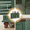 thumbnail image 4 of Joaxswe 59'' W Kitchen Buffet Storage Cabinet with Adjustable Shelves, 4-Doors 2-Drawers Sideboard Storage Cabinet with Glass Doors, Green, 4 of 8