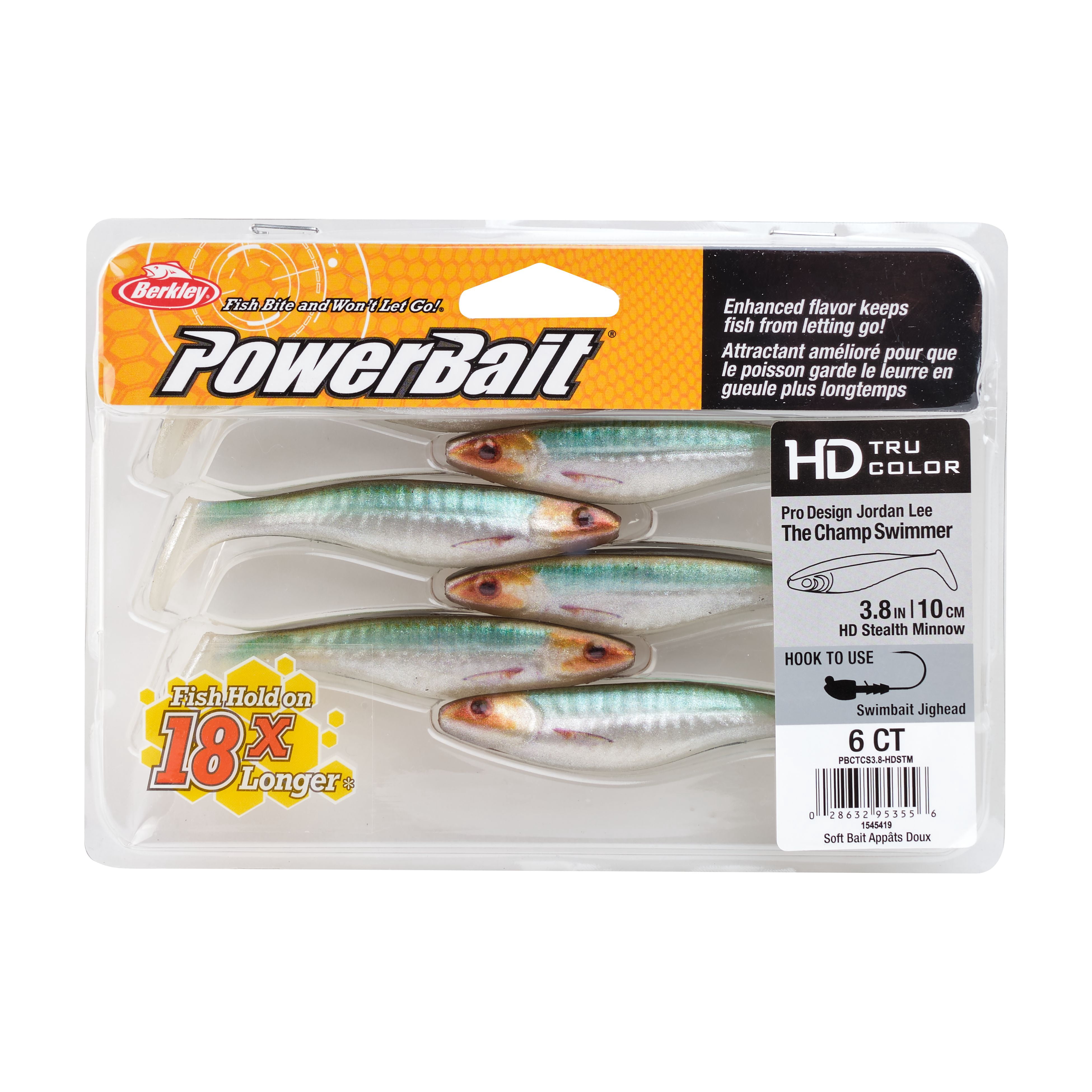 Berkley PowerBait The Champ Swimmer HD - 3 Inch / 8cm Purple Smelt Fishing Lure, Hard Bait For Freshwater