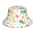 thumbnail image 3 of Daiia Cute Baby Dinosaurs Pattern Bucket Hat - Trendy Cotton Sun Hat for Beach, Golf, Fishing - Fun Outdoor Vacation Boonie for Men and Women, 3 of 9