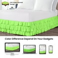 thumbnail image 4 of SGI Bedding 14 Inch Multi Ruffled Bed Skirt | Microfiber Bed Skirt | Fade Resistant, Wrinkle Free, Anti-static, Decorative, Extra Storage Space, Clutter-Free | King, Parrot Green, 4 of 8