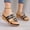 Black, variant on Strappy Wedge Sandals for Women 2025 Casual Comfy Hollow Out Slip-on Shoes Indoor Outdoor Summer Beach Slippers