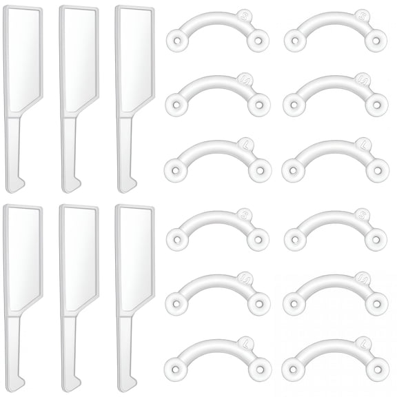 XIRQI Nose Lifting Clips 6 Pairs, Invisible Nose Shaper Insert for Bridge Heightening, Soft Polypropylene Nose Straightener Beauty Tool for Men and Women, White
