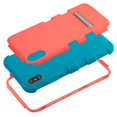 thumbnail image 3 of Kaleidio Case For Apple iPhone XS Max (6.5") [Natural TUFF] 3-Piece Hard Impact [Shock Absorbing][Kickstand]Hybrid Rubber Cover w/ Overbrawn Prying Tool [Coral Teal/Teal], 3 of 6