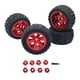 thumbnail image 1 of Juego de 4 ruedas y neumáticos de coche RC de goma para 14210, 16207, A979, 1:12, 1:14 y 1:16 rojo, 1 of 9