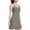 Gray, variant on Kilaqueen Tennis Dresses for Women Solid Color Stretch Backless Square Neck Sleeveless Dress with Built-in Bra Shorts Summer Golf Active Athletic Workout Dress