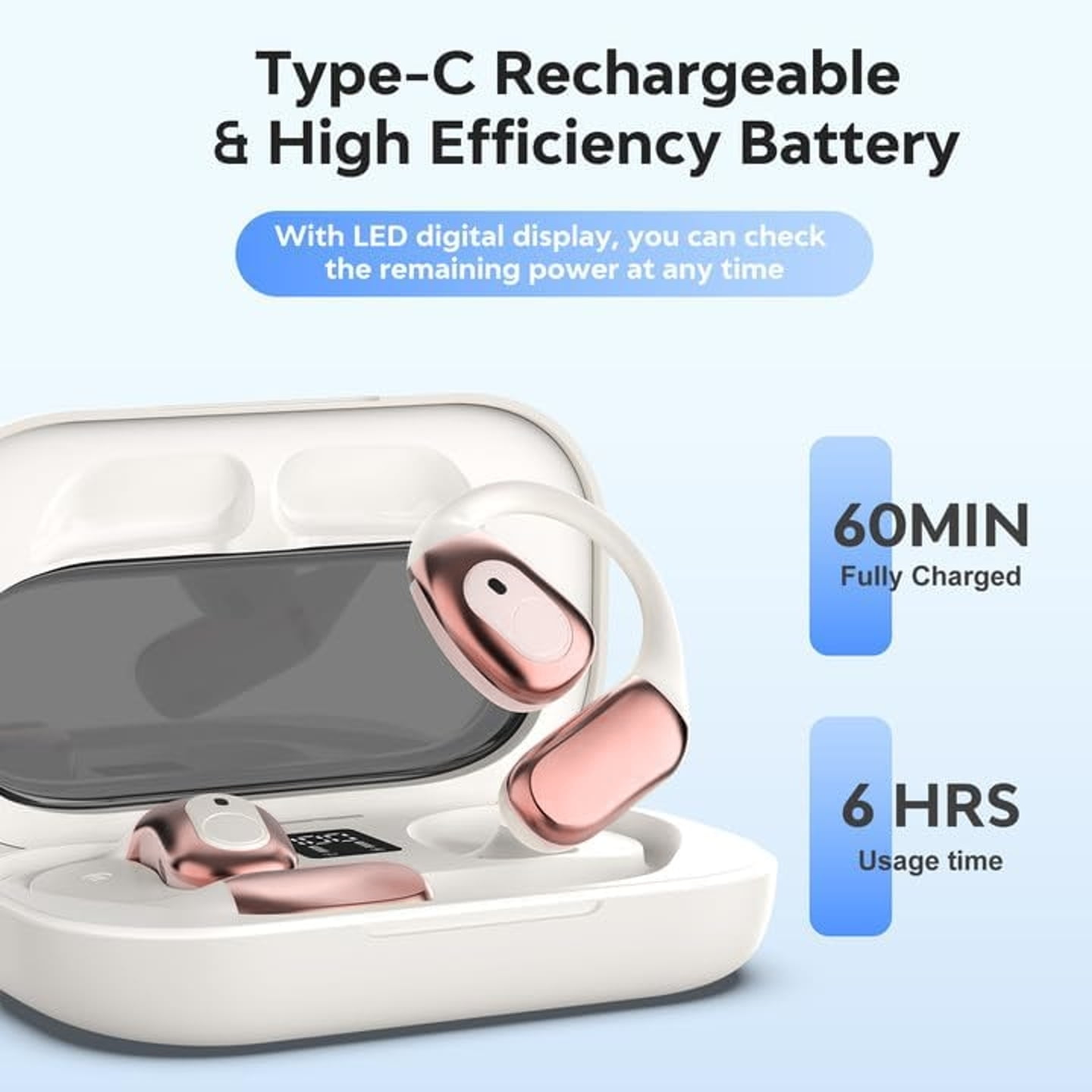 3-in-1 Language Translator Earbuds Real-Time Translation 138 Languages Accents with APP for Learning Travel Business-White