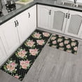 thumbnail image 2 of Pioneer Flower Floral Print Pattern Kitchen Rugs Sets Of 2,Anti Fatigue Kitchen Mat Rugs Non Slip Washable,Decorative Kitchen Floor Mats for Kitchen,Sink,Laundry,17"x30"+17"x47", 2 of 7