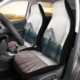 thumbnail image 2 of ABPHQTO Juego de 2 fundas de asiento de coche regalo de Navidad árbol de Navidad gato negro universal, 2 of 4